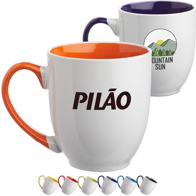 16 oz. Miami Two-Tone Bistro Custom Ceramic Mugs