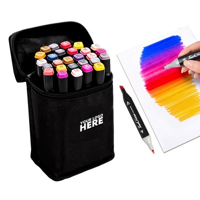 24 Color Alcohol Markers Set