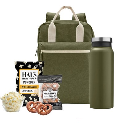 Backpack, Bottle and Snack Bundle