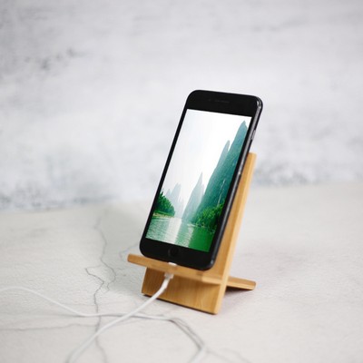 Bamboo Wood Cell Phone Stand