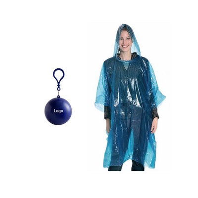 Disposable Raincoat Keychains With Ball