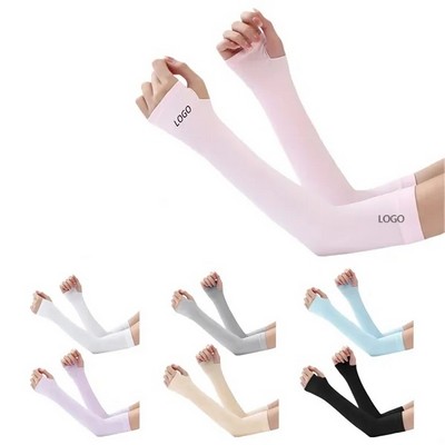 Ice Silk Cooling Exercise Sunscreen Arm Sleeve