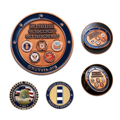 Custom 1.6'' Alloy Challenge Coin