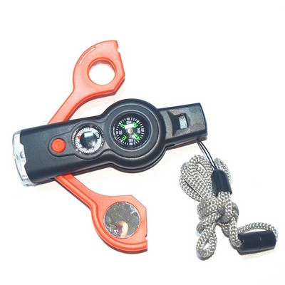 7-in-1 Multi-Functional Survival Whistle