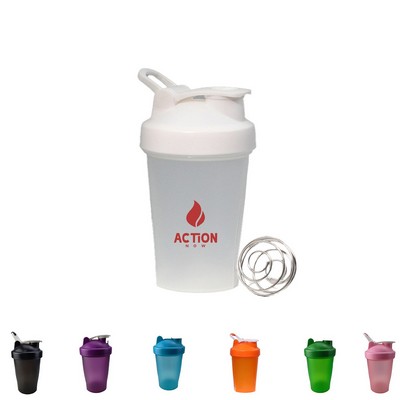 14OZ Sports Plastic Shaker Bottle