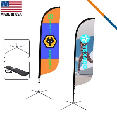 10' Sevi Single-Sided Feather Flag