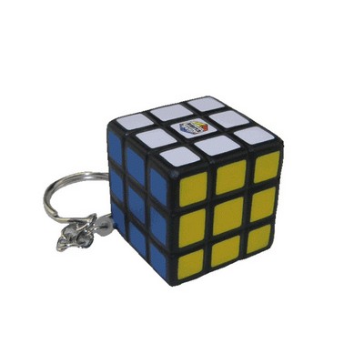 New Foam Rubik's Cube Shaped Stress Reliever with Keychain