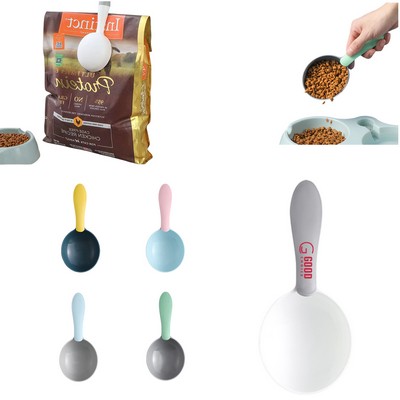 Plastic Pet Food Spoon w/ Sealing Clip