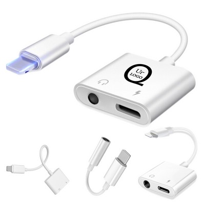 3.5Mm 2-In-1 Dual Lightning Adapter