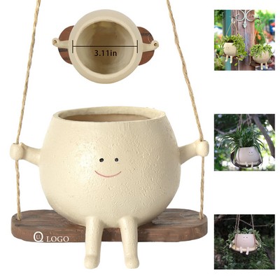 5.4" Hanging Ceramic Plants Pots