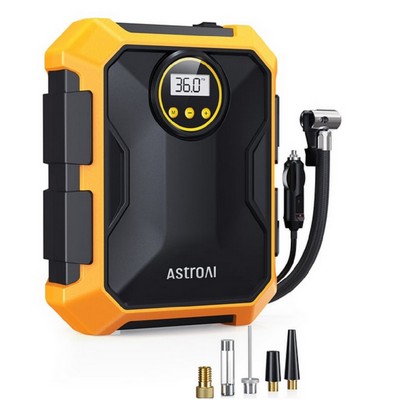 AstroAI Air Compressor 12V DC 100PSI in Yellow