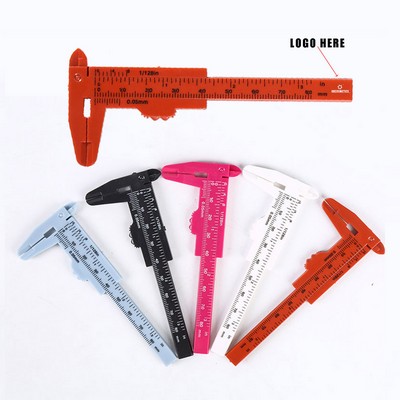 Plastic 80mm Double Scale Vernier Caliper Ruler