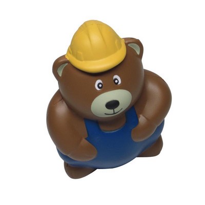 Foam Engineer Bear Squeeze Toy