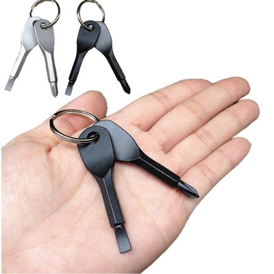 2pcs Portable Multifunction Screwdriver Keychain