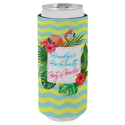 Collapsible Full Color Neoprene Slim Can Cooler