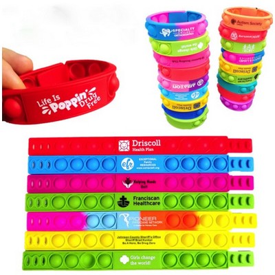 Silicone Push Pop Bubble Wristband