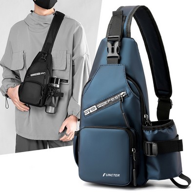 Crossbody Bag Chest Bag With Water Bottle Holder