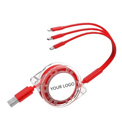 Advertising Retractable 3-in-1 Charging Cable