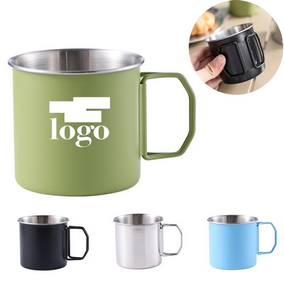 Stainless Steel Camping Cups With Foldable Handles