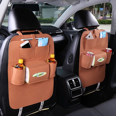 Pu Leather Car Backseat Storage Organizer