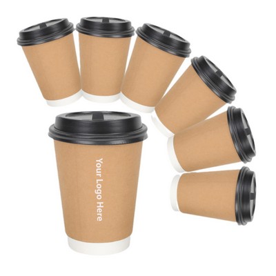 13.53 Oz Disposable Coffee Cups With Lids