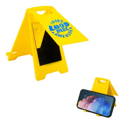 Creative Warning Sign Portable Compact Desktop Phone Stand