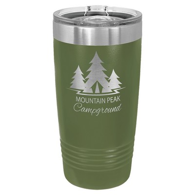 Olive Green Polar Camel Ringneck 20 oz Tumbler w/Slider Lid