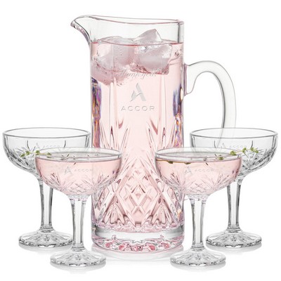 Brinkley Pitcher & 4 Cocktail Coupes