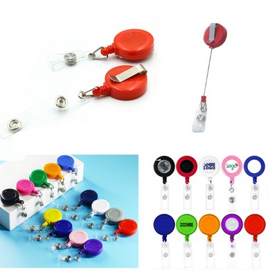 Round-Shaped Retractable Badge Holder