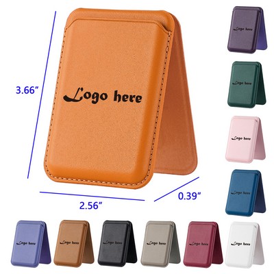 Pu leather Card Holder Phone Stand with Magnetic