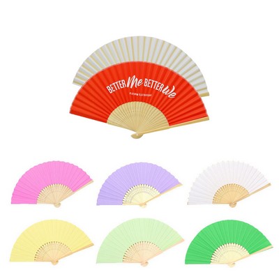 Full Color Printed Bamboo Folding Fan