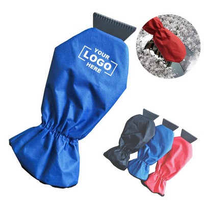 Car Ice Scraper Mitt with Warm Glove