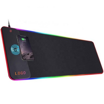 RGB Lighted Wireless Charging Gaming Mouse Pad