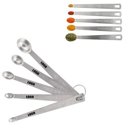 5 in 1 Stainless Steel Measuring Spoon Set