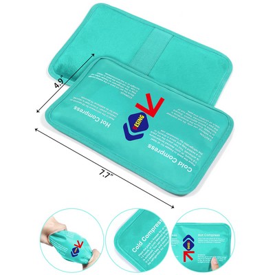 Gel Ice Pack for Injuries Reusable Soft Freezer Ice Bag with Strap Hot Cold Compress Pack