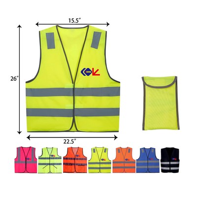 Hi Vis Vest Safety Vests Yellow Reflective High Visibility Construction Work Vest