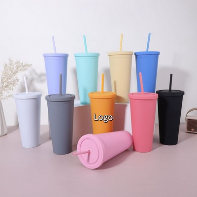 24 oz. Tumbler with Lid and Straw