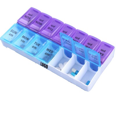 Double-row 7 Days Pill Organizer