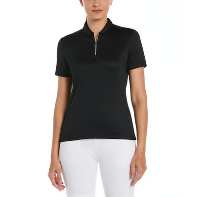 Callaway® Moisture Wicking Women's Chev Golf Quarter Zip Polo Shirt