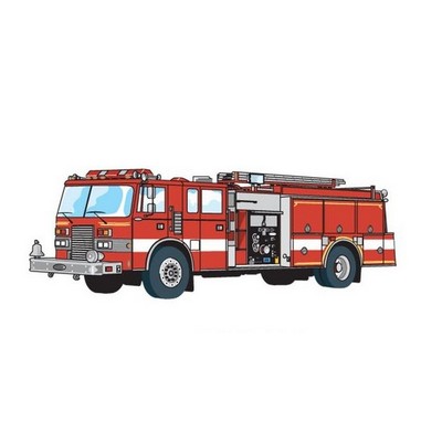 Fire Truck Promotional Magnet w/ Strip Magnet (8 Square Inch)