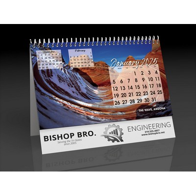 Scenic Treasures Folding Desk Calendar