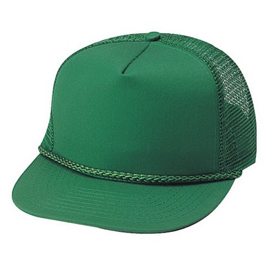 5 Panel Twill Mesh Cap w/Braid