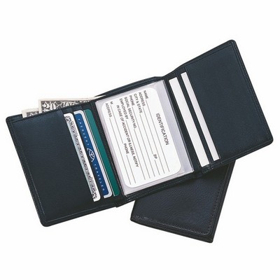 Leather Men's Tri-Fold Wallet (4 1/4"x3 1/4"x1/2")