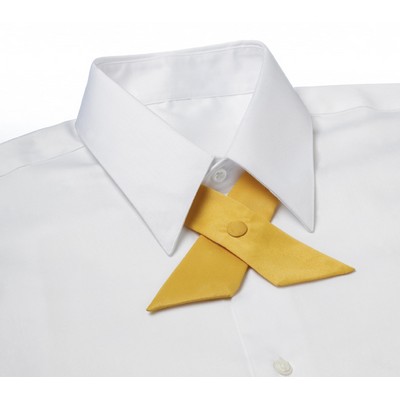 Gold Polyester Satin Crossover Tie