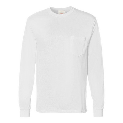 Hanes® Authentic Long Sleeve Pocket T-Shirt