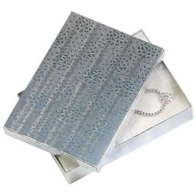 Silver Cotton Filled Boxes (7"x 5"x 1¼")