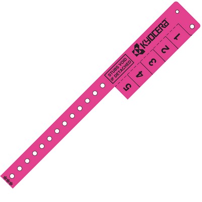 Multi-Tab Vinyl Wristband with 5 Tabs