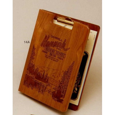 9-1/2"x12-4/5" Walnut Clipboard For 8-1/2"x11" Pad (14a)