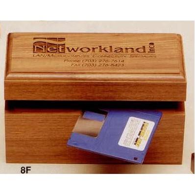 4.3"x8-3/5" Walnut Computer Disk Box (8f)