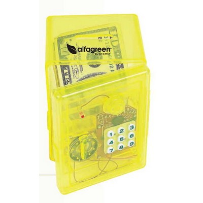 4 1/2"x 3 1/4"x 4 3/4" Yellow Electronic Safe Bank